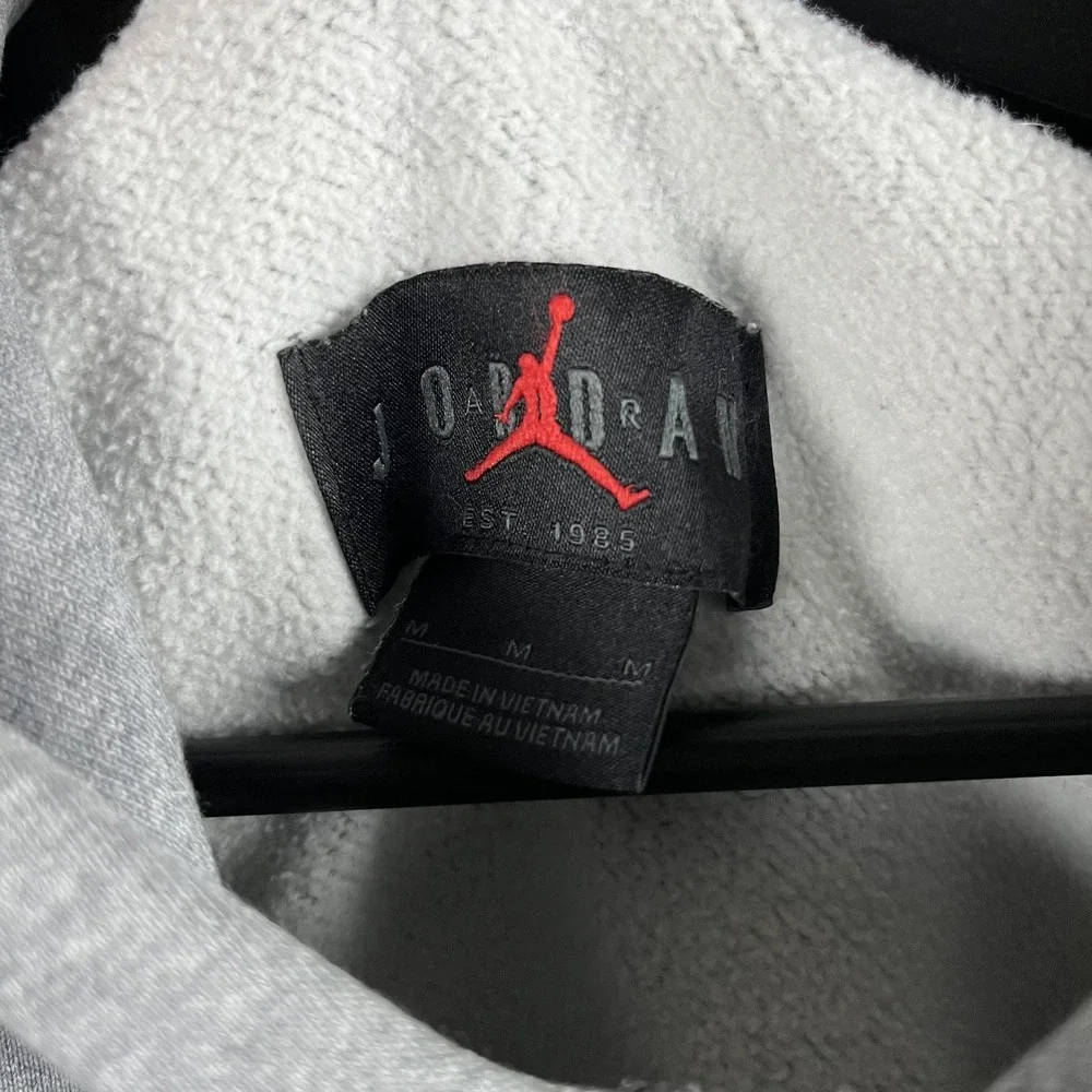Jordan Men's Grey Fleece Hoodie Medium